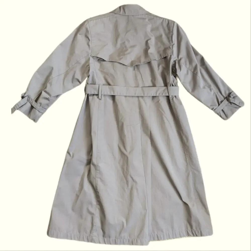 Vintage London Fog Long Belted Double Breasted Heavy Classic Trench Coat